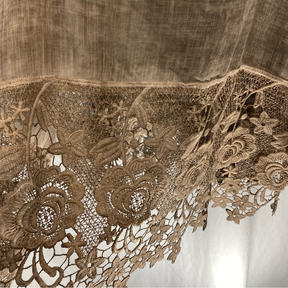 Lace edge large long scarf - Picture 3 of 3